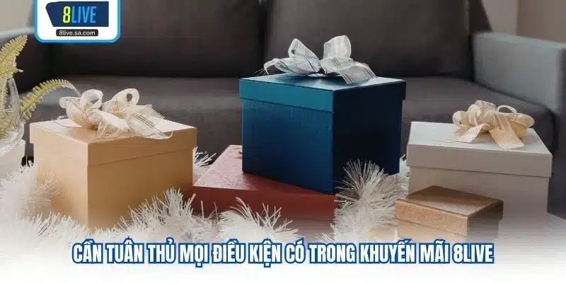 Cần tuân thủ mọi điều kiện có trong khuyến mãi 8LIVE