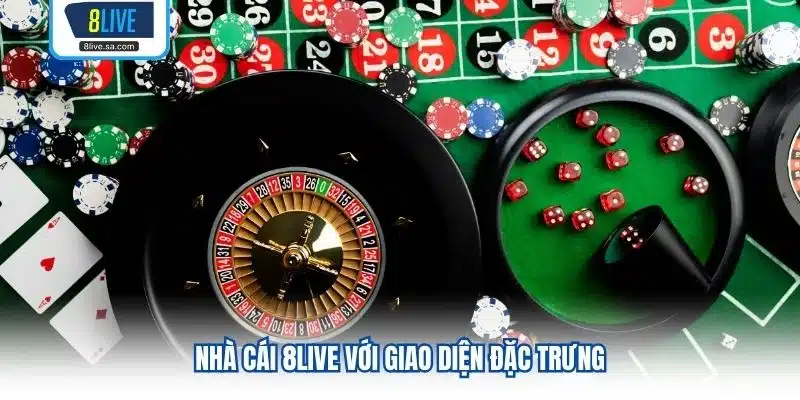 Nhà cái 8LIVE với giao diện đặc trưng